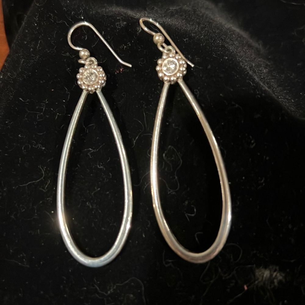 Brighton hoop, earrings with flowers and stones